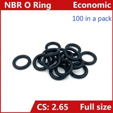 CS 니트릴 고무 씰링 오링 NBR 오일 워터 개스킷 와셔 팩 당 100 개 ID 3mm30mm 2.65mm, [01] 100 Pieces, [01] 2.65mm, 01 100 Pieces