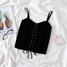 줄뽑기 짧은 상의 여성 Camis V넥 조끼 흰색 신축성 조끼 여성 클럽 섹시 니트 타이트한 조끼 여성