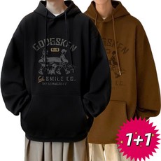 1 + 1 남성티셔츠 루즈핏 후드티 긴팔티 맨투맨 티 캐주얼 ADE26010601 34