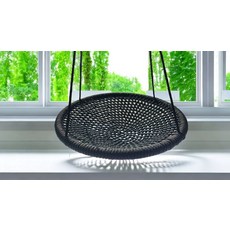 5color 원형 해먹 그네 흔들 의자 행잉 체어 카페 야외용 라탄 펜션 놀이터 오렌지 50cm, 1개, 블루 지름 50cm