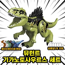 쥬라기월드/쥬라기공원 다이노소어 대형 공룡 호환 블록 브릭피규어 세트, 00. S02. BIG 뮤턴트 기가노토 세트(로켓), 1개