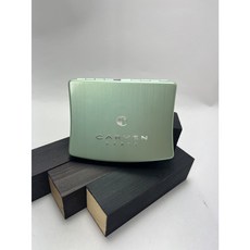 匠斗 煙具專門店 Carven 鋁合金菸盒 金屬菸盒 防壓菸盒 附鏡子, 1個, 綠色
