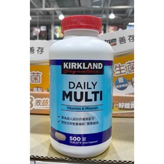 科克蘭成人綜合維生素錠 維生素及礦物質補充 500錠, 1個, 貨運宅配
