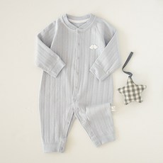 [KC인증상품] 에뜨람 순면 아기 실내 우주복 긴팔 내의 신생아 바디수트 내복 잠옷 배앓이방지 봄 여름 가을 겨울 바디슈트 출선준비물 백일