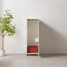청소도구함 밀대거치 환경미화 탕비실장 40cm P0000RNT, 메이플화이트