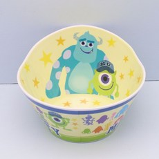 卡通造型兒童飯碗，可愛密胺耐摔，寶寶專用輔食碗，多款可選, 1個, 大號綠底怪物造型碗