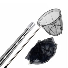 SRF 뜰채 낚시 바다 민물 루어 해루질, 01.실버(원형뜰채)