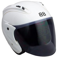 벤시 Y-1 오픈페이스 오토바이 헬멧 내피분리 / 블루투스 장착 가능, 화이트_스모크실드(투명X), XL