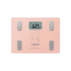 OMRON 歐姆龍 HBF-235 自動辨識體重體脂計，全家共享健康管理，體重體脂精準測量, 珊瑚粉, 1個