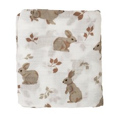 JoyBaby 純棉雙層紗布包巾 新生兒蓋毯 120x110cm (透氣親膚 萬用紗布巾)