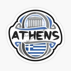 아테네 그리스 국기 엠블럼 스티커 벽 룸 트럭 캠핑카 노트북 자동차 창 오프로드 데칼, 6. Greece, D. 15cm