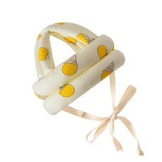 寶寶學步帽兒童防撞帽嬰兒安全帽，頭部防護輕巧透氣可調節，學步安全必備, 1個, 黃色冰淇淋（網眼）