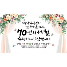 해피파티 칠순현수막 70년의세월 6종, 70년의세월-2