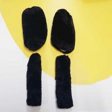 오토바이 핸들 털커버 블랙 손잡이장갑 오토바이방한장갑 바이크토시, 상세페이지 참조