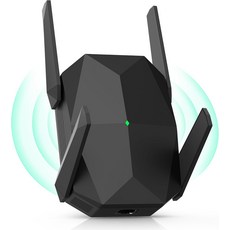 2026 AX3000 WiFi 6 익스텐더 신호 부스터 가정용 멀티 링크 연결 인터넷 듀얼 밴드 장거리 중계기 최대 19000 평방 피트 블랙, Black