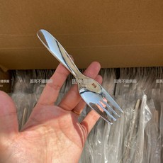 卡通316不銹鋼兒童叉勺寶寶輔食碗家用防摔幼稚園吃飯可愛小熊碗, 1個, 如圖所示293, 316不銹鋼兒童餐叉【無鐳射】
