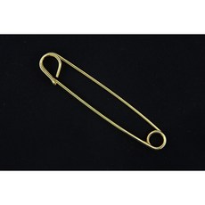 沐錦 飾品材料DIY側擋款銅線大別針，大胸針/圍巾別針，10入組，手工藝必備, 10個, 1.5×70MM, 銅胚