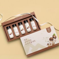 제주 프리미엄 소금선물세트 850g 5병 신안천일염 표고버섯 마늘 결혼식 답례품 제주도선물