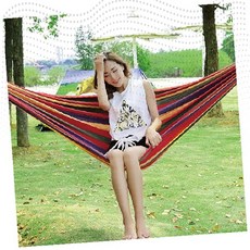 캠핑 해먹 캔버스 야외 휴식 그늘막 휴대 접이식, GS 캔버스해먹 레인보우 레드(소), GS 캔버스해먹 레인보우 레드(소)