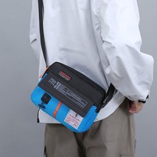 休閒旅行包 大容量工具包 輕便牛津布男士單肩包 斜肩包 側背包 肩背多用小方包 多功能單肩包, 【防水加厚】多功能 寶石藍