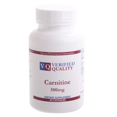 Verified Quality 左旋肉鹼膠囊 500mg, 60顆, 1罐