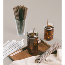 [클로에코] 6X210 개별포장 커피퍽빨대 100개입, 100개, 1개