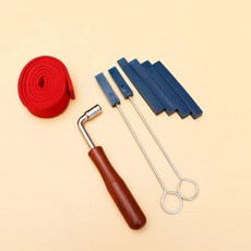 피아노 튜닝 도구 키트 금속 렌치 나무 손잡이 사운드 블록 스폰지 유지 보수 고무 스토퍼, 1개