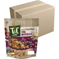 莓果奇亞籽燕麥穀物脆片, 3包, 500g