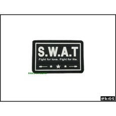 野戰搖滾 PVC塑料臂章肩章 S.W.A.T圖樣 生存遊戲配件 易於穿戴 快速更換造型, 藍色, 1個