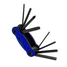 시그니처베이지 자전거 휴대용 공구 멀티 툴 수리 통 세트 정비 키트 육각 YPZ243, 블루, 1개