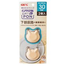 《胖頭龍批發工廠》日本 GEX 57459 貓用軟水陶瓷 貓用 軟水 貓 喝水 寵物 過濾水, 1個, 2入裝