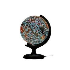 국가별 세계유산 학습용 별자리지구본 교구 과학교구 공전 세계일주, 24cm 키즈 별자리 타임존 지구본