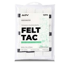 ADV 드라이 테니스 오버그립 테이프 12 30 60팩 펠택 라켓 그립 초흡수성 편안한, 12-Pack White Perforated