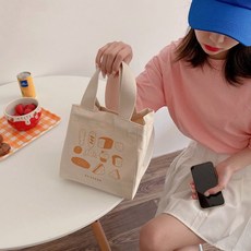 飲料提袋雙杯 雙杯飲料袋 帆布飲料袋 雙享杯袋 兩杯飲料袋 環保飲料袋, 米白色麵包, 1個