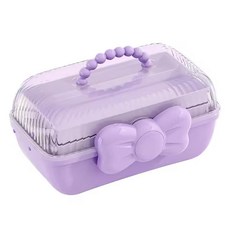 헤어 액세서리 보관함 머리띠 목걸이 대용량 가정용 투명 커버 레이어드 데스크톱, purple, 1개