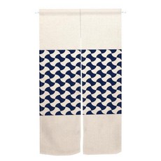 노렌 도어 커튼 주방 웨이브 패턴 이자카야 데코 도어웨이 입구 린넨, 65x90cm, 옵션 1, CLX01007