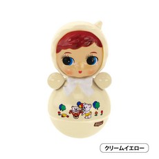 Toyroyal 不倒翁 Poron醬mini 復古顏色篇, 1個, 奶油黃色（クリームイエロー）