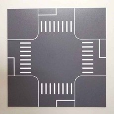 디오라마 피규어 모형 미니어처 세트 건축 스튜디오 건물모형, D. 1/64교차점(세로26건26cm), 1개