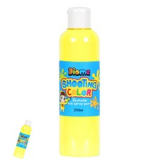 [팔마누] 어린이미술교육 그리기놀이 미술교육 미술놀이 스프레이 물감 슈팅 컬러 리필 250ml 형광노랑