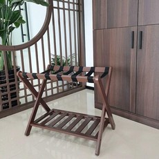 접이식 러기지랙 수화물 호텔 객실 여행 수하물 펜션, 1단, 고급 커피색 행거 불필요