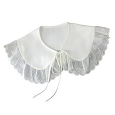 자수 장식 탈부착 가능한 레이스 트리밍 숄 라 여성 패션 액세서리 가볍고 통기성 좋은 폴리에스터 넥피스