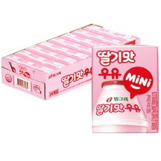 빙그레 딸기맛우유 미니, 120ml, 24팩