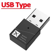 블루투스 5.2 송신기 5.0 APTX HD LL 저지연 적응형 USB 무선 오디오 어댑터 PS4 노트북 PC TV용 핸즈프리 통화, 01 USB