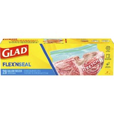 글래드 플렉스'N 실 냉동실용 BPA 프리 지퍼백 3.78L, 1개