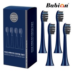바비온 퍼펙트케어 음파 전동칫솔모 차콜화이트닝 네이비 4개입, 4개