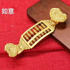 如意算盤純銅擺件算盤黃銅辦公室家居裝飾品工藝品開業創意禮品, 1個, 如意型算盤:合金