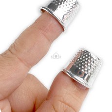 스틸 손가락 골무 바느질도구 스틸골무 얇은바늘