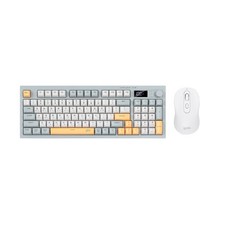 지클릭커 오피스프로 WMK90 사일런스 M 무소음 무선 블루투스 LCD 키보드 마우스 세트 94 네이비 블루 RC1, WMK90 LCD 94키, 일반형