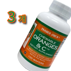 트레이더조 츄어블 오렌지맛 비타민 C, 3개, 100회분