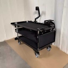 영화감독 촬영카트 카메라트롤리 받침대 장비 3단 운반기, 1개, 2단 930mm 평면